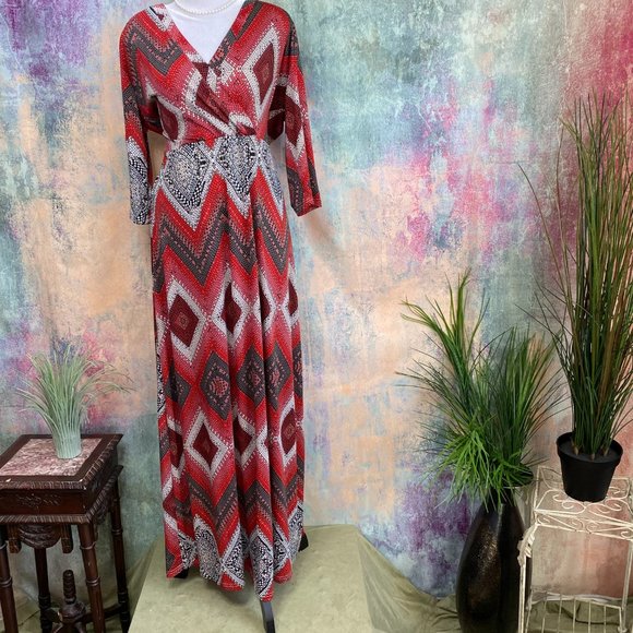 📌HAOOHU Sexy Bohemian Retro Style Maxi Dress - Picture 3 of 13